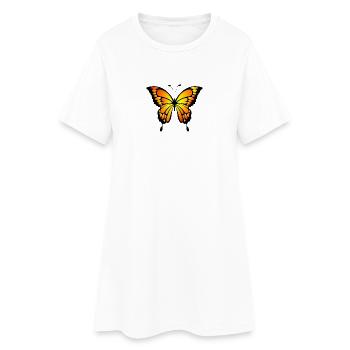 papillon - Robe T-shirt Femme - blanc - Devant
