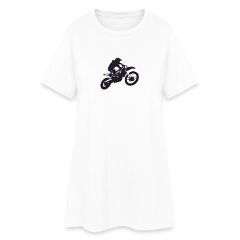 motocross - Robe T-shirt Femme - blanc - Devant
