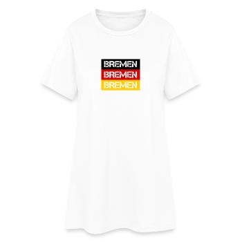 STADT BREMEN, DEUTSCHLAND - Frauen T-Shirt-Kleid - Weiß - Vorne