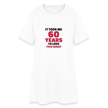 60 Years Anniversaire - Robe T-shirt Femme - blanc - Devant