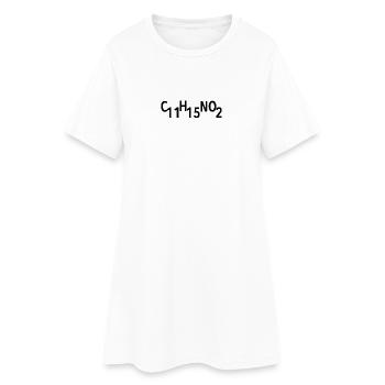 3,4-Methylendioxy-N-methylamphetamin - Frauen T-Shirt-Kleid - Weiß - Vorne