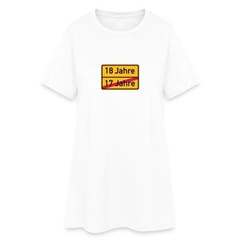 18. Geburtstag - Frauen T-Shirt-Kleid - Weiß - Vorne