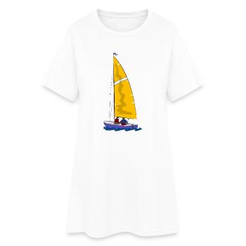 Voile - Robe T-shirt Femme - blanc - Devant