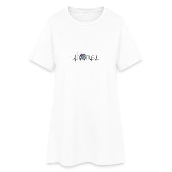 i love home Tuvalu - Frauen T-Shirt-Kleid - Weiß - Vorne