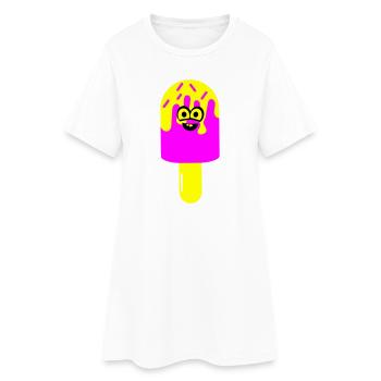eis_smile - Robe T-shirt Femme - blanc - Devant