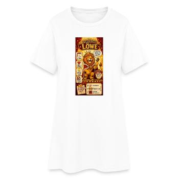 Sternzeichen Löwe Applaus für die prächtige Mähne - Frauen T-Shirt-Kleid - Weiß - Vorne