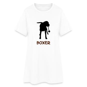 Boxer_2_cb - Frauen T-Shirt-Kleid - Weiß - Vorne