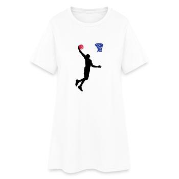 basket-ball grand vecteur de 3 couleurs - Robe T-shirt Femme - blanc - Devant