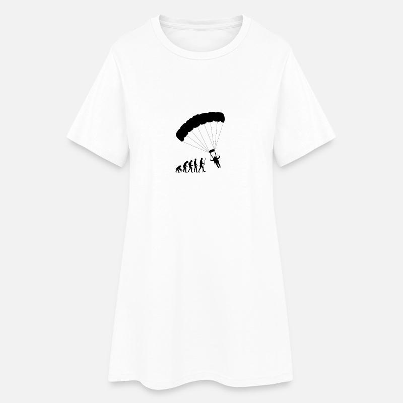 Evolution Gleitschirm - Frauen T-Shirt-Kleid - Weiß
