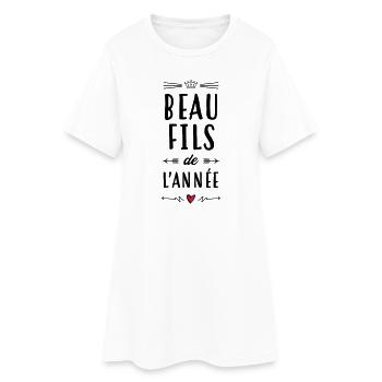 Stieftochter / Schwiegersohn / Sohn / Tochter - Frauen T-Shirt-Kleid - Weiß - Vorne