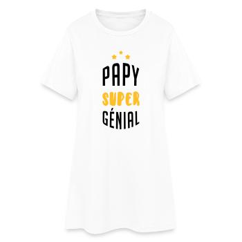 Papy Papi Grand Père Grand-Père Famille Noël - Women’s T-Shirt Dress - white - Front
