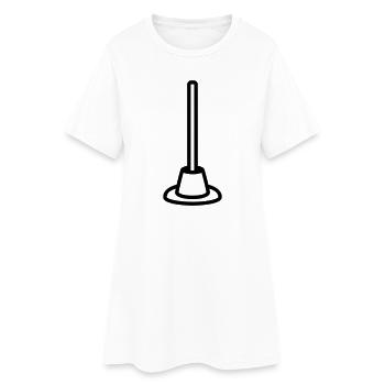 suction cup - Women’s T-Shirt Dress - white - Front