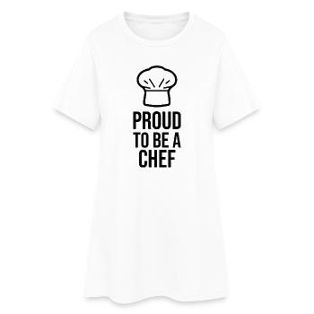 Fier d’être un chef - Icône du dessin minimaliste - Robe T-shirt Femme - blanc - Devant