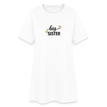Tenue de grand frère et de grande sœur Shirt de grande sœur - Robe T-shirt Femme - blanc - Devant