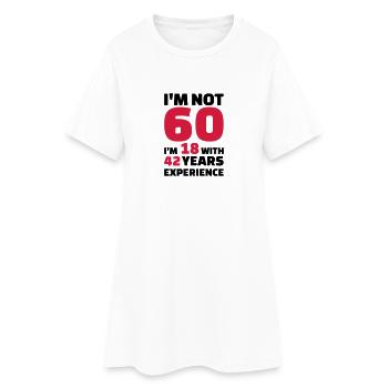 60 Anniversaire - Robe T-shirt Femme - blanc - Devant