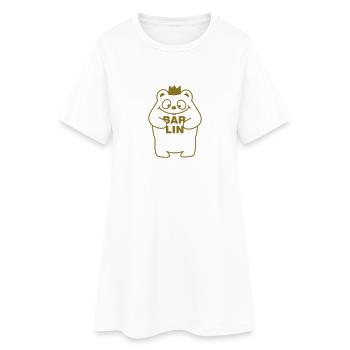 Berliner Bär - Frauen T-Shirt-Kleid - Weiß - Vorne