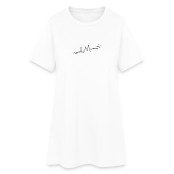Cool Mom Minimalist Line Smile Mama Shirt - Women’s T-Shirt Dress - white - Front