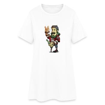 Hambourg - Robe T-shirt Femme - blanc - Devant
