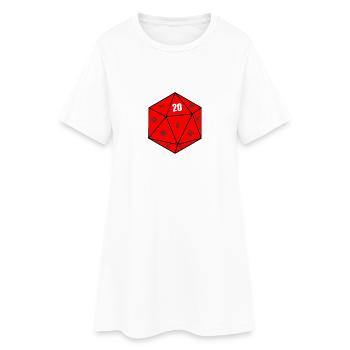D20 Cube - Robe T-shirt Femme - blanc - Devant