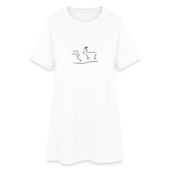 ziege oder steinbock - Frauen T-Shirt-Kleid - Weiß - Vorne