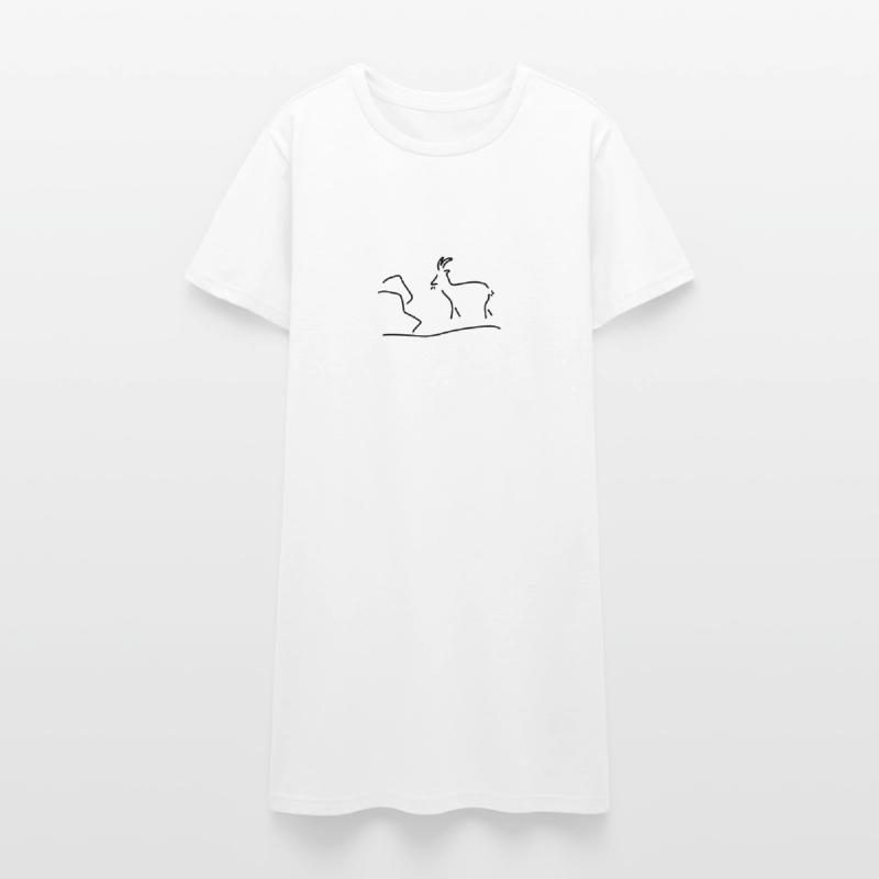 ziege oder steinbock Frauen T-Shirt-Kleid