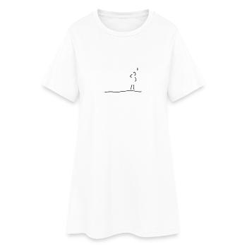 zweifel ratlosigkeit vergesslich - Frauen T-Shirt-Kleid - Weiß - Vorne