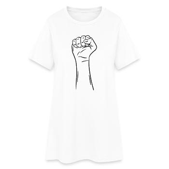 main poing 2 / poing / combat / protestation - Robe T-shirt Femme - blanc - Devant
