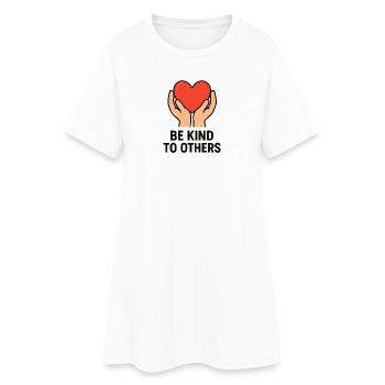 Mains tenant le cœur de bonté - Robe T-shirt Femme - blanc - Devant