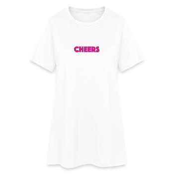 « Santé » en lettres néon - Robe T-shirt Femme - blanc - Devant