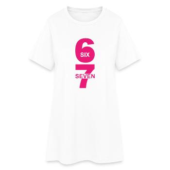 Six Seven - 67 - Meme - Basketball - 6-7 - Frauen T-Shirt-Kleid - Weiß - Vorne