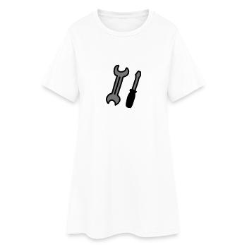 outillage - Robe T-shirt Femme - blanc - Devant