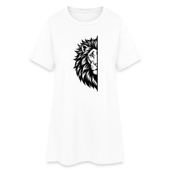 Visage de Lion - Robe T-shirt Femme - blanc - Devant
