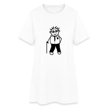 Spry grandpa-age man - Women’s T-Shirt Dress - white - Front
