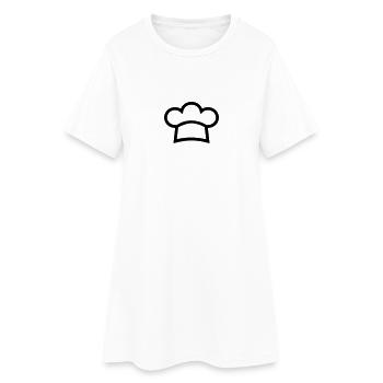 Chef's hat - Women’s T-Shirt Dress - white - Front