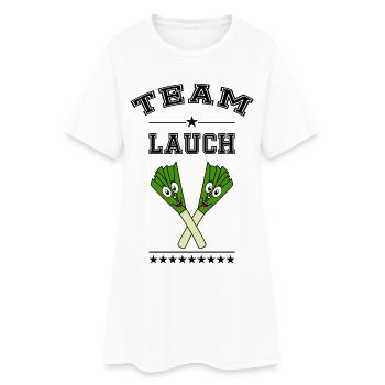 Équipe Leek - Robe T-shirt Femme - blanc - Devant