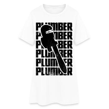Plombier - Robe T-shirt Femme - blanc - Devant