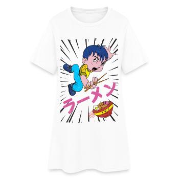 Ramen Garçon - Robe T-shirt Femme - blanc - Devant