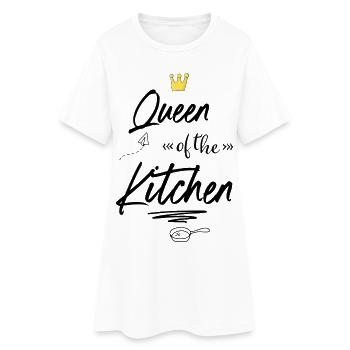 Lustige Kochschürze für Frauen - Frauen T-Shirt-Kleid - Weiß - Vorne