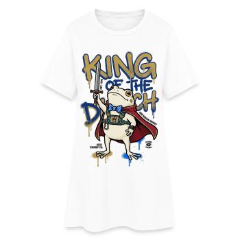 Frog King Ditch D20 RPG Amphibian Knight Art - Women’s T-Shirt Dress - white - Front