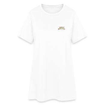 Sunny Vibes lettering embroidered - Women’s T-Shirt Dress - white - Front