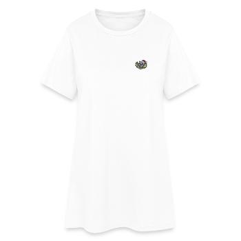 Christmas raccoon with fairy lights - Women’s T-Shirt Dress - white - Front