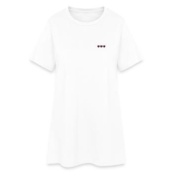 Drei Leben - Frauen T-Shirt-Kleid - Weiß - Vorne