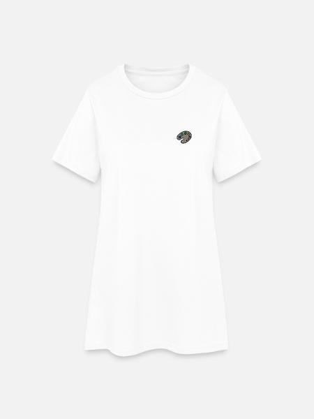Palette de couleurs brodées - Robe T-shirt Femme - blanc