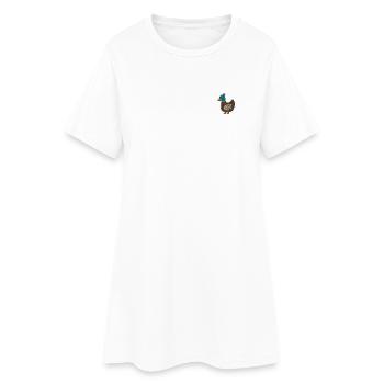 Canard brodé - Robe T-shirt Femme - blanc - Devant