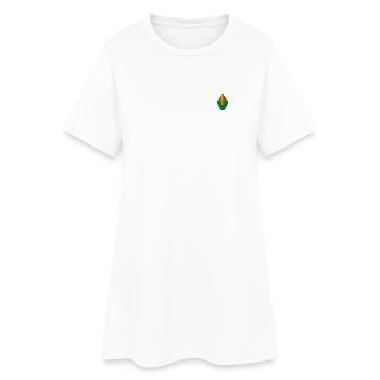 Maïs brodé - Robe T-shirt Femme - blanc - Devant
