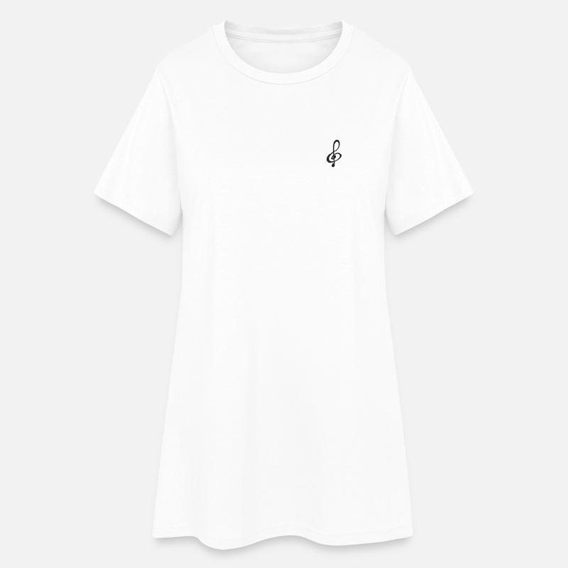 Note brodée - Robe T-shirt Femme - blanc