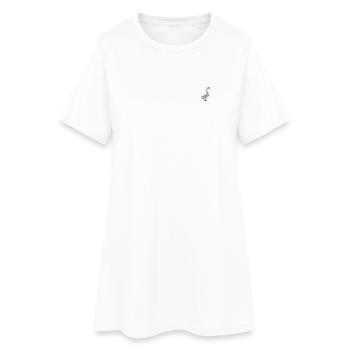 Oie brodée - Robe T-shirt Femme - blanc - Devant