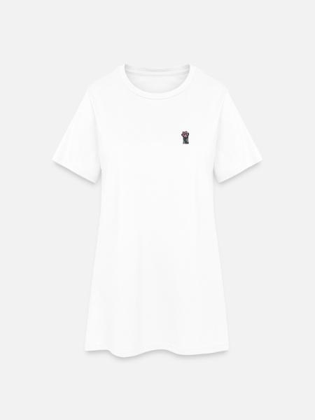Katzenpfote - Frauen T-Shirt-Kleid - Weiß