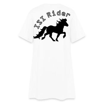 Islandpferd ISI Rider Pferdesport Tölten - Frauen T-Shirt-Kleid - Weiß - Hinten
