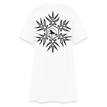 Cheval islandais avec cristal de glace grand motif d’hiver - Robe T-shirt Femme - blanc - Dos